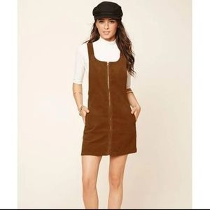 Brown Corduroy Overall Dress 2/$20